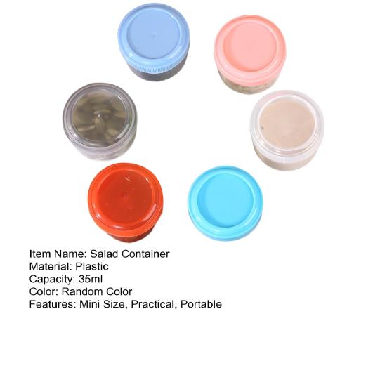 1/4/6Pcs Snack Containers Small Food Storage Cups with Lids BPA Free Reusable Sauce Condiments Salad Containers