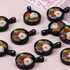 Resin Breakfast Toy Food: Frying Pan Cream & DIY Hair Clip Magnet Accessories