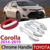 For Toyota Corolla E170 2014~ Chrome Exterior Door Handle Cover Car Accessories Stickers Trim Set 2015 2016 2017