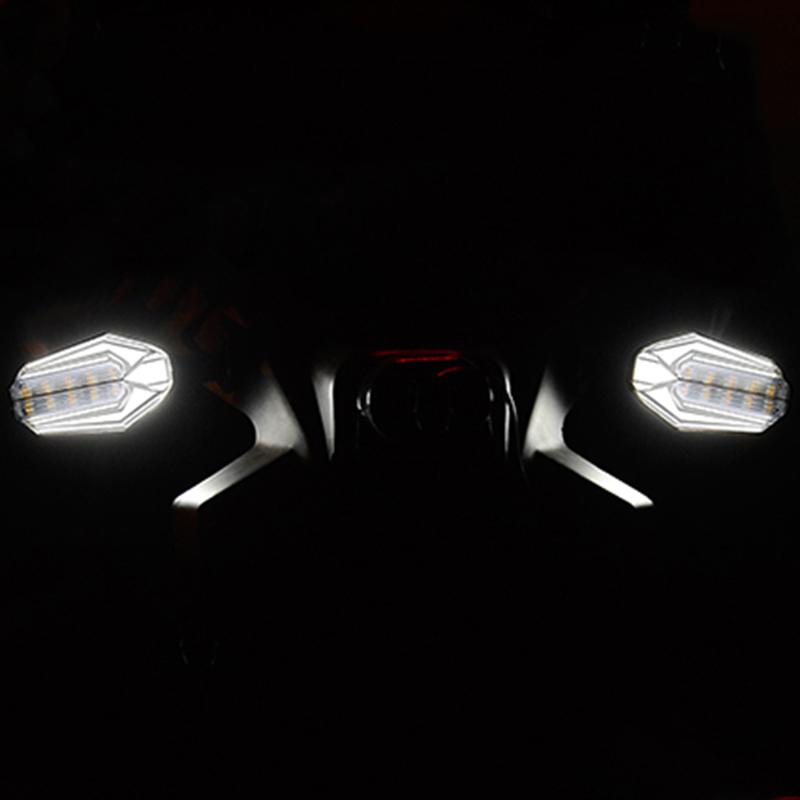 2PCS Motorcycle Turn Signals LED Flashing Lights Universal Waterproof Tail Light Blinkers Brake Stop Signal Lamp for