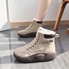 Trendy Thick Soled High Cut Cotton Shoes 2024 Winter New Plush Casual Warmth Sports Vulcanized Snow Boots Platform Sneakers Traf