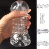 Transparent Soft Silicone Masturbator Aircraft Cup Men Penis Trainer Sex Toy