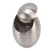 Desktop Trash Can Stainless Steel Egg Shape Mini Countertop Waste Bin with Swing Lid for Bathroom
