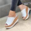 Wedge Slippers Women Shoes 2023 Summer Peep Toe Sandals Fashion Platform Slippers Outdoor Casual Flip Flops Sandalias