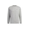 Solid Color Crew Neck Logo Long Sleeve Sweatshirt Men Sweatshirt Gray IA2608
