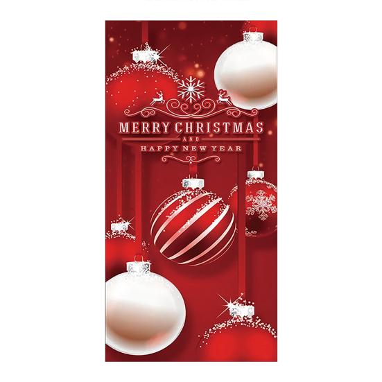 Christmas Door Cover Merry Christmas Backdrop Banner Outdoor Front Porch Door Sign for Holiday Door Wall Home Decor Photo Backgrounds