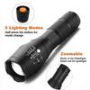 9000LM Powerful LED Flashlight Bycicle Lamp Tactical Bike Torch T6 Zoomable Lanterna 5 Mode Outdoor Running Using AAA or 18650