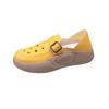 Retro Solid Color Hollow Thick-soled Lazy Shoes Summer New Large Size Two Wear Casual Shoes Round Head Mother Shoes Women