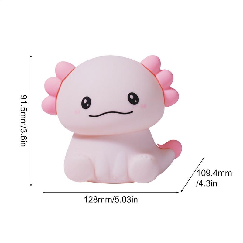 Axolotl Night Light Silicone Lamp Axolotl Shape LED Changing Colors Cute Bright Lighting For Nursery Bedroom Bathroom Toddler