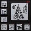 Layering Paper Card Wall Painting Scrapbooking Flower Template Embossing Christmas Hollow Stencils