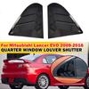 For Mitsubishi Lancer EX X EVO 2008-2018 Rear Window Side Vent Shutter Louver Cover Trim Car Accessories Auto Parts Carbon Fiber