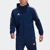 Adidas Side Stripe Color Block Logo Print Soccer Hooded Jacket Men Jacket Navy-Blue GP4962