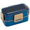 Bento Box, Ocean Blue, 600ml, Antibacterial, Soft Filling, Domed Lid, Two Tiers, Women's, Made In Japan, PFLW4AG-A