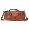 Luggage Duffel Gym Bag New Men's Brown Vintage Genuine Leather Goat Hide Travel