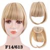 Fringe Bangs Synthetic Hair Extensions Clip In Bangs 6 Inch Short Straight Hairpiece Front Neat Bang Two Side Blonde