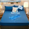 Waterproof Fitted Sheet Home Elastic Bedsheet Skin-friendly Bed Cover Bed Linen Mattress Cover King Size Bed Cover(No Pillowcase)