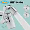 Metal 1440° Rotating Universal Water Purification Kitchen Faucet Extender Adapter Anti-splash Saving Water Bathroom Tap Sprayer