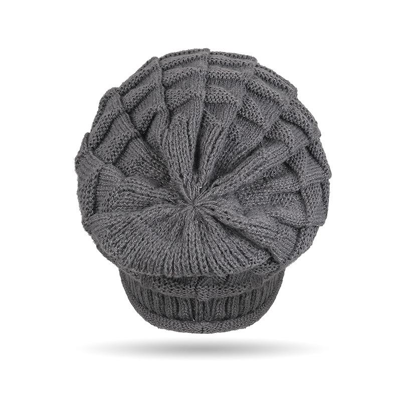 Street Pleated Pile Hat Long Stretch Woolen Hat Fashionable and Versatile Ear-protecting Cold Hat