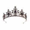 New Black Wedding Bridal Crown Mori Style Rhinestone Alloy Crown Queen Birthday Banquet Party Headdress