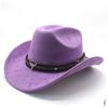 Horn Men'S And Women'S Knight Hat Felt One-Word Hat Top Hump Adjustable Western Cowboy Hat