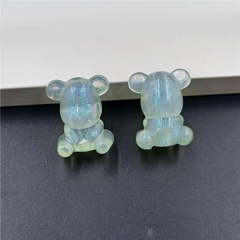Home Party Supplies Acrylic Shimmer DIY Jewelry Accessories Creative Handmade 10pcs Beads Bear Necklace Making Materials Luminous Bracelet
