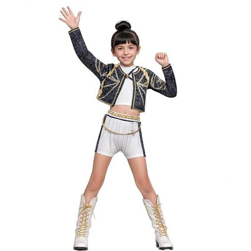 Girls K-POP Super Star Party Cosplay Costume Children Singer Rumi Mira Zoey School Stage Show Dress Up Outfit