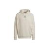 Adidas Originals Trefoil Logo Print Pullover Hoodie Long Sleeve Sweatshirt Men Tops Beige HF5677