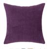 Square Cushion Case Sofa Cover Corduroy Winter Pillow Plush Velvet Home Decor