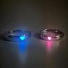 Fashion Blue Love Heart Luminous Ring For Women Men Fluorescent Ring Glow In Dark Adjustable Pair Finger Rings Jewelry Gifts