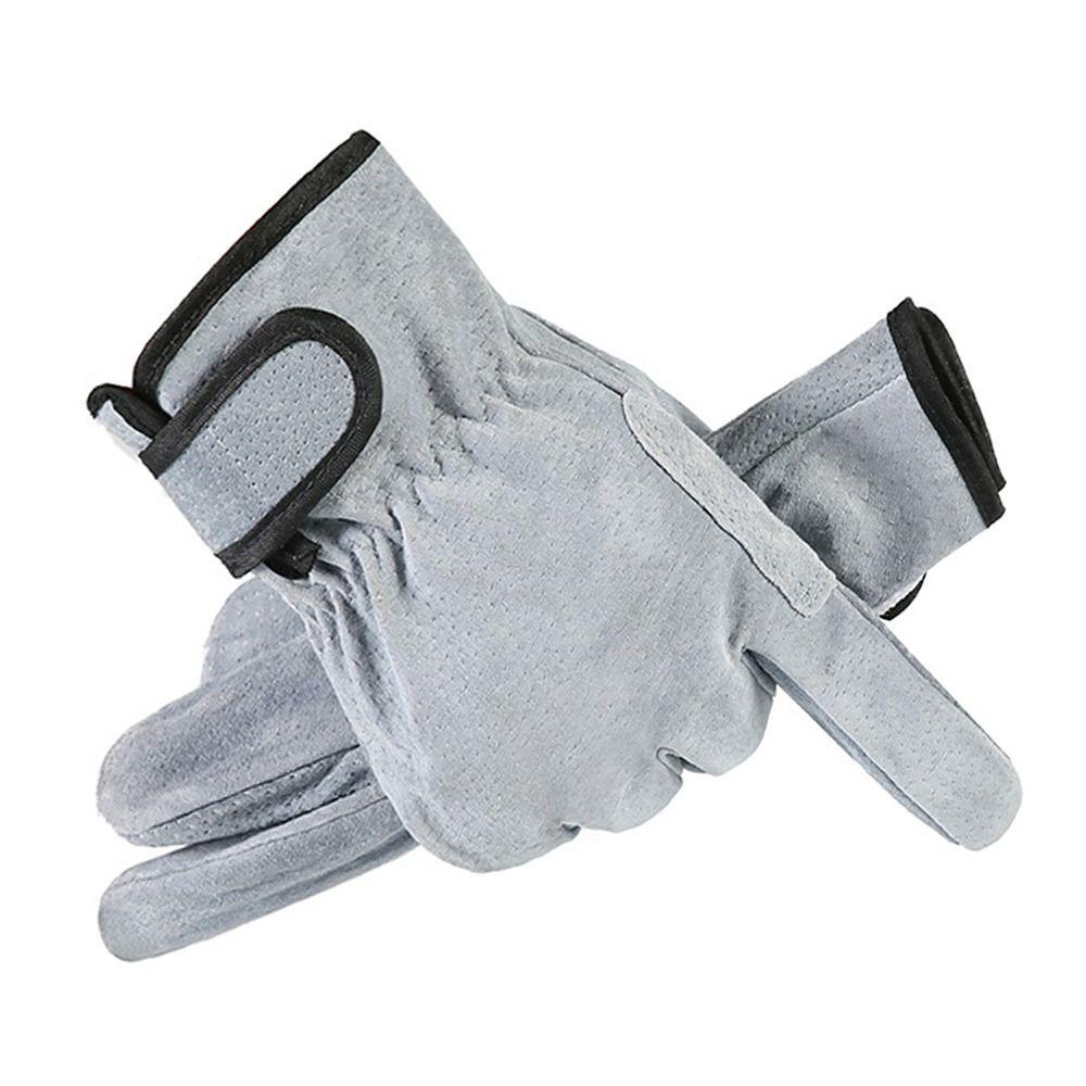 Grey Yellow Welding Gloves Heat-Resistant Work Gloves Tool Anti-cutting Glove Workplace