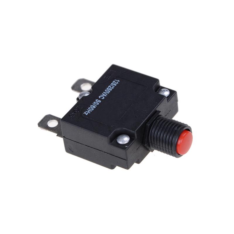 125/250Vac 15A Switch Push Reset Button Circuit Breaker Overload Protector