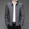 Men's Spring Jacket Middle-aged Business Casual Dad's Zipper Fit Non-ironing Stand-Up Neck Men's Jacket