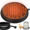 Chicken Water Heater 80W Heated Poultry Waterer 12.6in for Metal Plastic Poultry Fountain Chicken