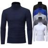 Men Tops Fashion Casual Slim Fit Male Basic Turtleneck Spring Autumn High Collar Pullover Bottoming Plain T-shirt Soft Warm Long Sleeve Man Knitwear
