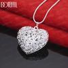 925 Sterling Silver Heart-shaped Pendant Necklace Fashionable Wedding Jewelry