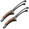 Щипцы Ziyue Tongs, нержавеющая сталь, не теплопроводные, свободно стоящие, деревянная ручка, легкие, для барбекю, жарки на открытом воздухе и гриля, 24 см, в комплекте