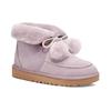 UGG Kyrina Bow Pom Sheepskin Warm Durable Bowknot Fur Snow Boots Women Snow Boots Pink Purple 1125390-SHAD