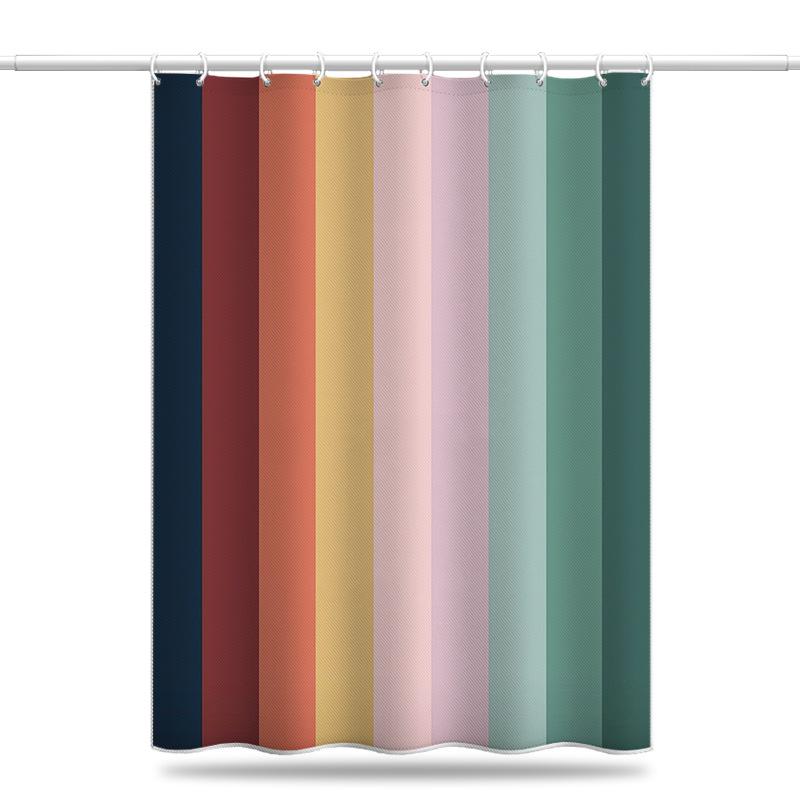 Bathroom Thickened Waterproof Curtain Mildew Proof Shower Curtain Shower Partition Curtain Shower Curtain Bathroom Curtain Free Perforation