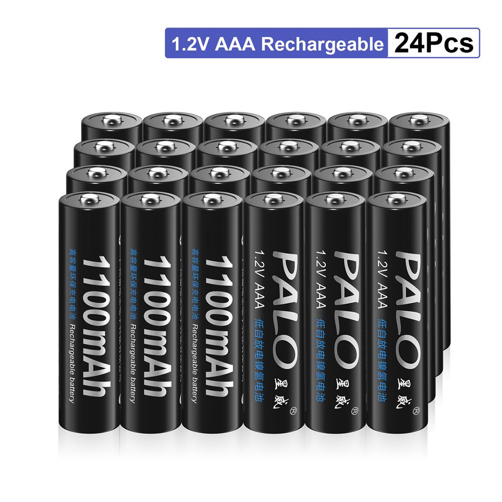 24 шт. AAA, 1100 мАч, NI-MH, 1,2 В, аккумуляторная батарея AAA, 3A, NI-MH аккумулятор для камеры, игрушек