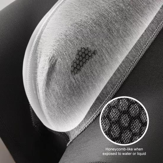 Men Boxer Underwear Mid-rise U-Convex Solid Color Seamless Shorts Briefs Breathable Sweat-Free Slim Fit Panties