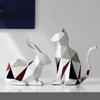 Nordic Modern Simple Geometric Animal Ornaments Cat and Rabbit Creative Living Room TV Cabinet Desktop Soft Decorations