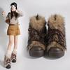 Small Thick-soled Snow Boots Women's 2025 New Autumn and Winter Thickened Fluffy Short Boots Wear Warm Cotton Shoes
