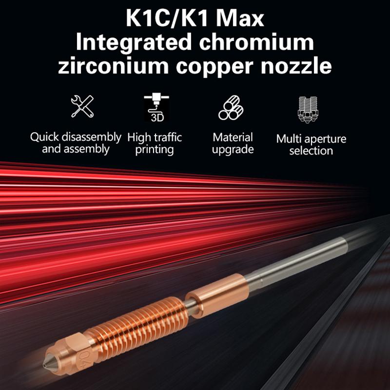 Creality K1C_K1 Max_Ender-3 V3 Unicorn Quick-Swap Nozzle Kit Swift Installation High-Flow Printing Upgraded Material
