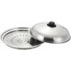 Yoshikawa Steamer for Frying Pans, Fits 28-30cm Frying Pans, Steaming Plate, Made In Japan, Stainless Steel, Easy Steaming On Frying Pan, Steaming Pla