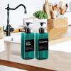 2pcs/set 500ml Square Empty Lotion Bottles with Labels Refillable Bottle Dispenser Containers Soap and Dish Soap Dispenser