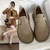 Thick-soled Shoes Female Models Winter Single Mile A Stirrup Bread Women's Shoes Fashionable Spring and Fall
