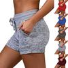 Women's Beach Sports Shorts Elastic Slim Drawstring Shorts Pants with Pockets Summer Casual Yoga Pants