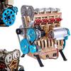 Cylinder Car Engine Model Resin V8 Engine Model Handmade 4-Cylinder Car Engine Model Desktop Engine Block Ornament Gift for Car Enthusiasts