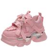 Fashion Brand 2024 Breathable Mesh Sneakers Sport Shoes Woman Wedge Casual Chunky Shoes High Platform Shoes 7CM