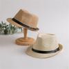 Fashion Beach Summer Unisex Cowboy Fedora Hat Sun Hat Straw Panama Cap Jazz Hat
